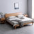 美天乐 红橡木床1.5/1.8米实木床双人床环保卧室家具北欧现代简约(1.5*2米 床+床垫)第3张高清大图