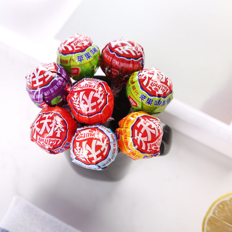 雅客什锦口味棒棒糖126kg糖果水果糖零食