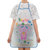 厨房围裙韩版时尚防水防油女工作服可爱做饭围裙围腰(一套)第2张高清大图