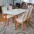 木巴北欧餐桌椅组合现代简约钢化玻璃饭桌一桌四椅六椅组合(CZ201+YZ402(一桌四椅） 默认)第3张高清大图