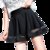 黑色网纱短裙半身裙a字纱裙2018夏季新款高腰伞裙(黑色 2XL)第5张高清大图
