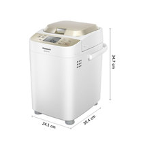 松下WTP1001家用面包机全自动和面发酵小型烘焙多功能智能早餐机(灰色)