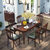 亚格林 美式 餐桌 长方形餐桌椅组合饭桌餐厅家具小桌子(胡桃色 餐桌)第2张高清大图