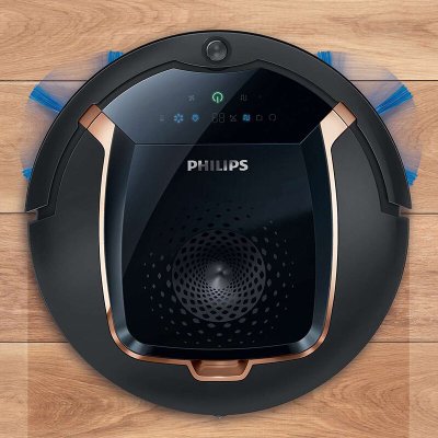 飞利浦PHILIPS扫地机器人FC8820/81可遥控家用智能规划吸尘器全自动(黑色)