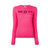 Moncler女士粉色徽标嵌花针织羊绒毛衣A9005-547S码粉 时尚百搭第2张高清大图