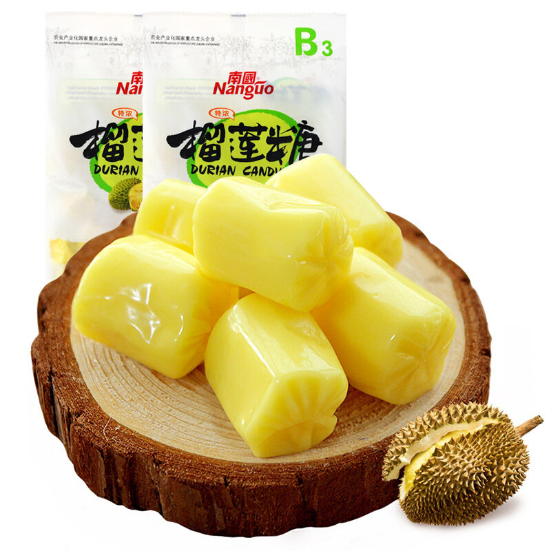 南国特浓榴莲糖150g2夹心糖果