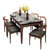 北欧后现代简约火烧石餐桌椅组合 全实木家具长方形6人火山石餐桌(1.5米原木色单桌)第2张高清大图
