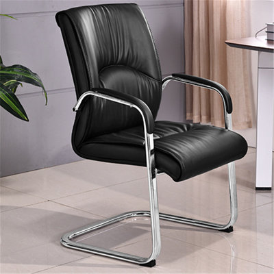 GX 办公椅环保西皮会议椅弓形电脑椅人体工学职员椅(黑 GX-08弓形椅)