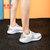 NEW BOLUNE/新百伦官方时尚女运动N字鞋女2021新款透气防滑网面跑步鞋(白色 36)第5张高清大图