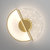 卧室灯简约现代北欧温馨led灯饰创意圆形艺术家用房间灯具吸顶灯(金色50cm 三色光)第3张高清大图