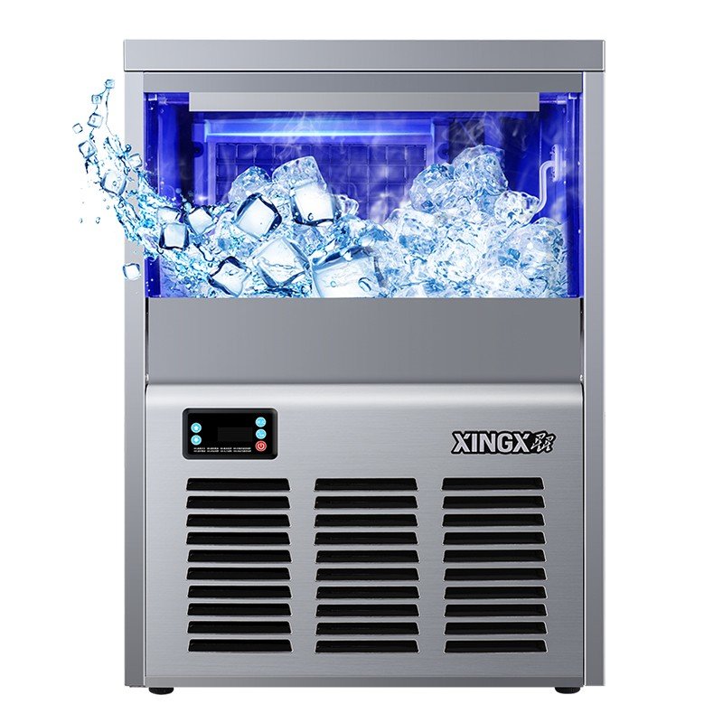 星星xingxxzb55ja55kg星星制冰机商用大型酒吧奶茶店ktv造冰机方冰块