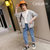 CaldiceKris（中国CK）女童灰色连帽拉链针织外套CK-TF3469第5张高清大图