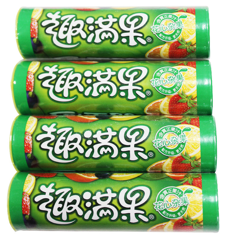 雀巢趣满果果汁软糖花心杂果小筒装70g