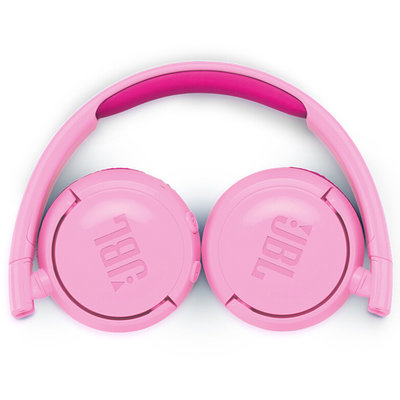 JBL JR300BT 学生耳机 无线蓝牙耳机 儿童耳机头戴式 耳麦可通话 低分贝学习耳机 粉色