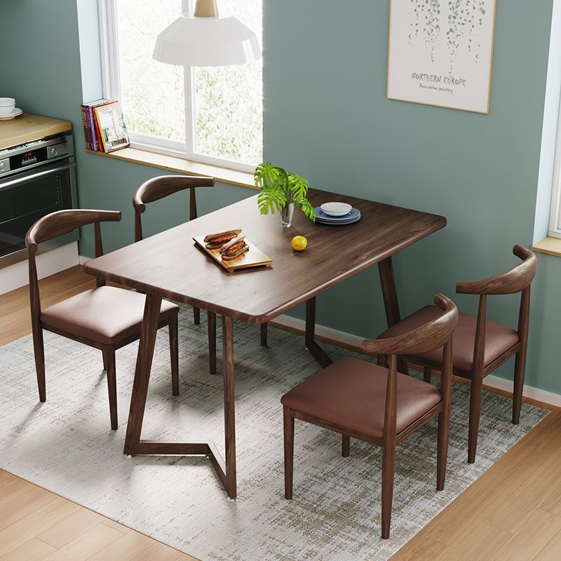 豫见美农 北欧餐桌小户型歺桌椅现代简约餐桌椅组合4人6家用北欧风