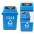 ABEPC新国标20L加厚分类垃圾桶摇盖蓝大号 图标可定制第5张高清大图