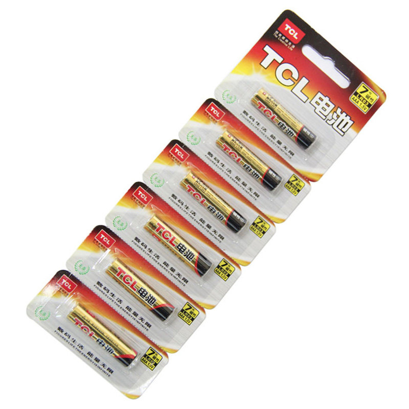 tcllr03c67号精装碱性电池6粒独立卡装
