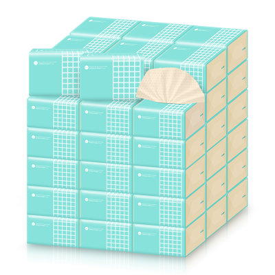 谷斑婴儿本色抽纸12包家用整箱巾纸(3D浮点打磨 3层加厚型)