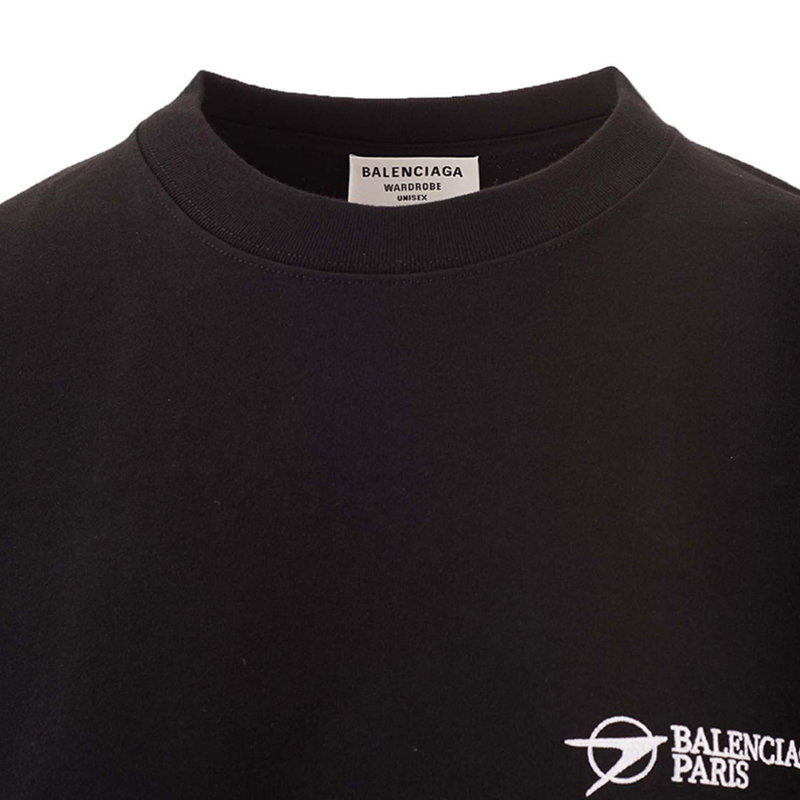 balenciaga黑色女士t恤641655tkv861070s码黑时尚百搭