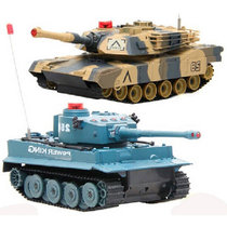 遥控坦克对战坦克玩具坦克模型电动玩具四驱车2只装男孩生日礼物儿童玩具包邮遥控车坦克世界虎式美式大智能高速宝宝室内户外(配置4)