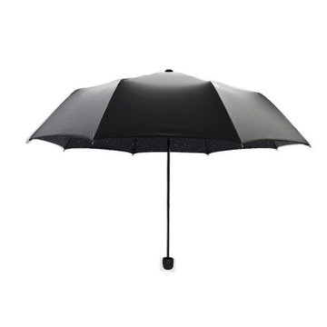 乾越 创意星空伞黑胶折叠晴雨两用伞防紫外线防晒三折太阳伞遮阳伞