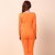 秋冬新款 女士纯色保暖内衣 圆领单层少女内衣 薄款 ML25603(橙色 M)第5张高清大图