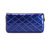 Svale诗薇儿 牛皮女士钱包时尚大容量双拉链长钱包  14-GM91687(蓝色)第4张高清大图