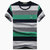 656夏装新款战地吉普纯棉条纹圆领弹力短袖T恤衫 男士半袖polo衫(绿色 XL)第2张高清大图