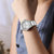 亨宝时hangboss手表时尚商务女表时尚女士手表精钢石英表女士陶瓷多功能手表腕表(白面原色)第5张高清大图