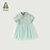 Amila阿米拉童装女童旗袍连衣裙啊咪啦儿童裙子夏季薄款中式(90cm 绿)第2张高清大图