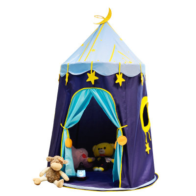 儿童帐篷游戏屋室内家用女孩公主城堡小房子男孩宝宝蒙古包玩具屋婴幼儿蒙古包帐篷 tp2313(粉色花朵  +地垫)