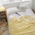 国美真选3D立体雪花绒毛毯柠檬黄150*200cm 柔和细腻  亲肤保暖 透气舒适第2张高清大图