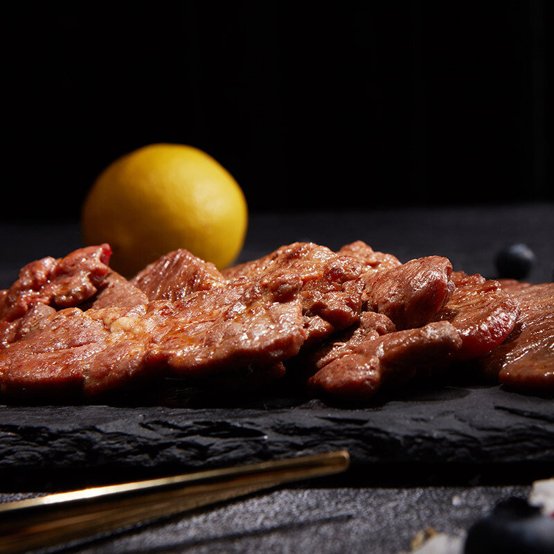 大庄园烤牛上脑调理腌制牛肉速冻生制烧烤食材烤肉食材烤盘500g国美